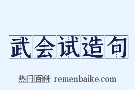 武会试造句是什么意思的图片